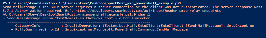 Windows PowerShell error